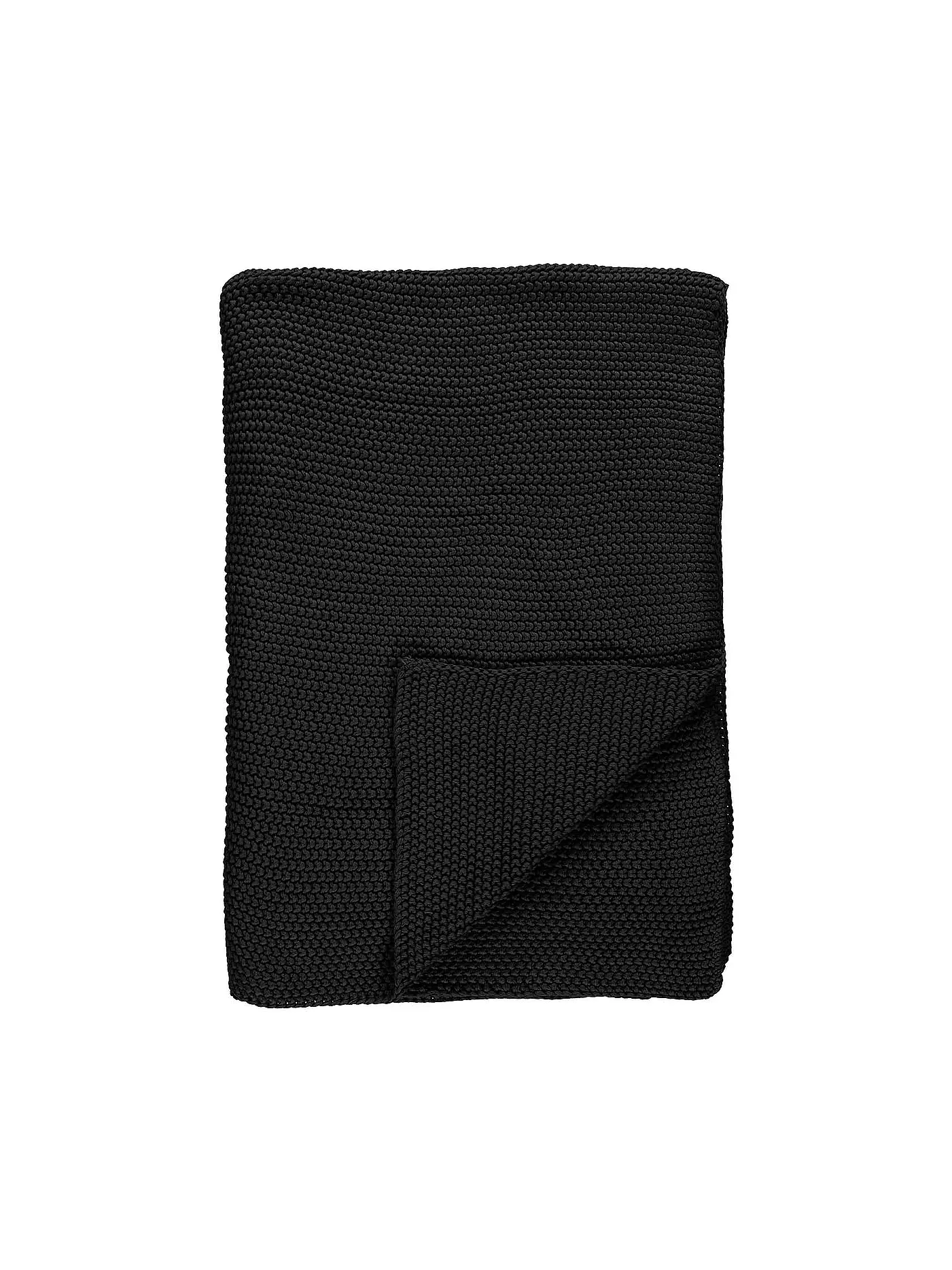 MARC O'POLO HOME | Tagesdecke - Plaid Nordic Knit 130x170cm Garden Green | schwarz